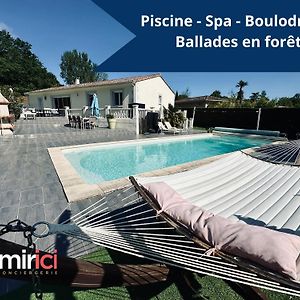 Le Magnolia, Piscine, Spa Et Acces Direct Foret Salleboeuf Exterior photo